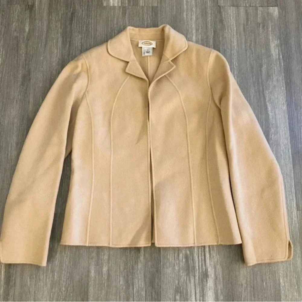 Talbots Open Front Blazer/Sweater 100% Wool‎ Size 2